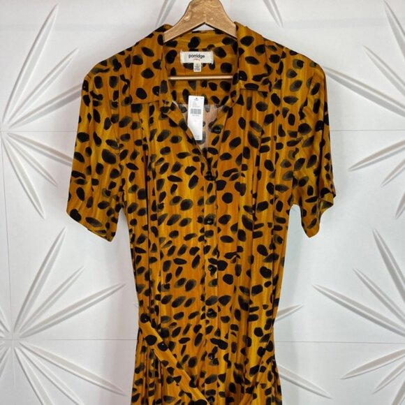 Anthro Porridge Vianne Maxi Shirtdress 6 Petite - Picture 10 of 13